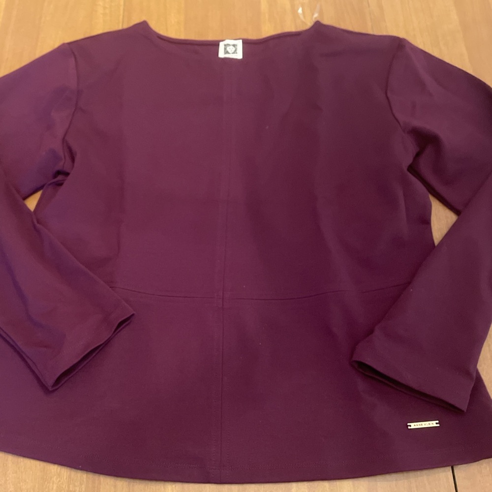 Burgundy Long Sleeve Top
